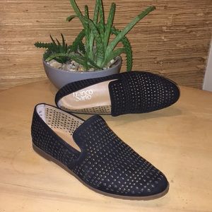 Franco Sarto Black Faryn Suede Loafers
